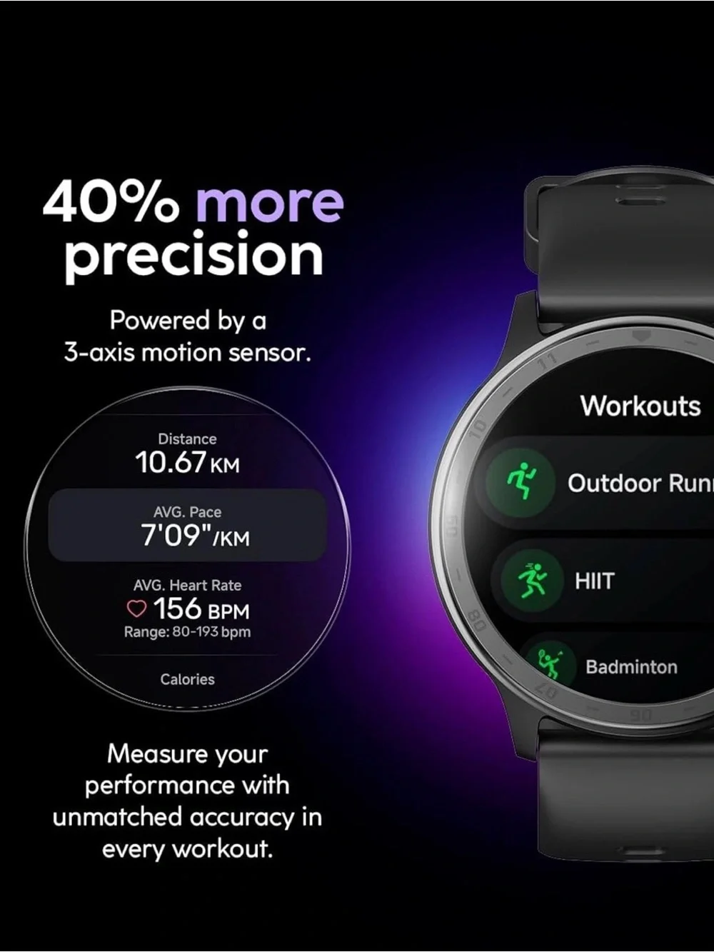 Cubitt Aura 2 Smartwatch with Navy Silicone Band, NIB
